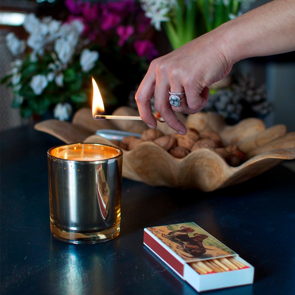 Apis Cera x Invited: Faustine Amber & Gold Candle