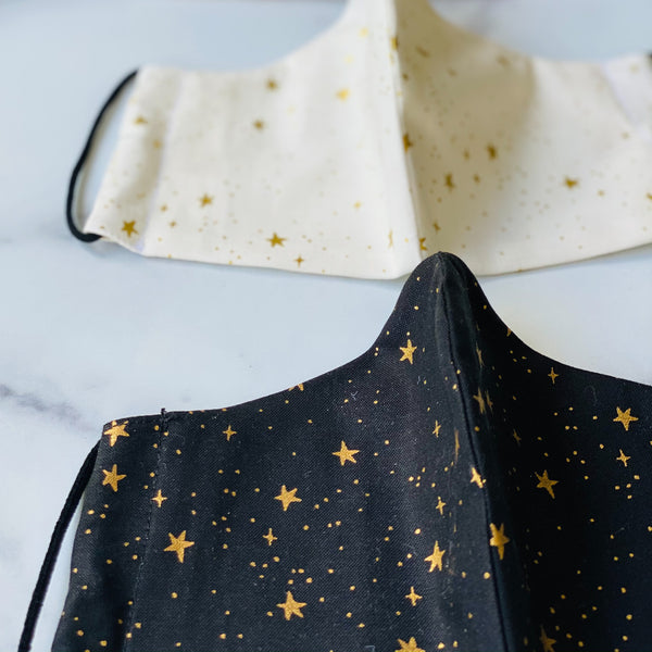 Handmade Face Coverings in Starry Prints